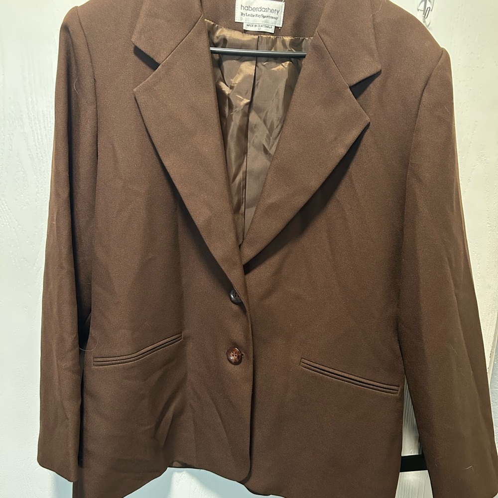 Leslie Fay Chocolate Brown Women's Blazer